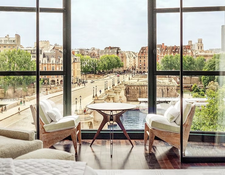 Elegant Paris hotel arrival during a Loire Valley wine tour
