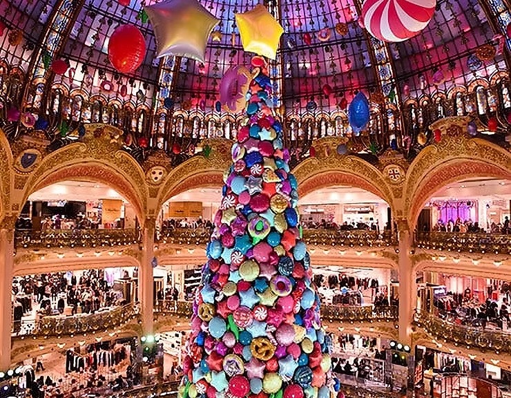 Galeries Lafayette holiday decorations in Paris