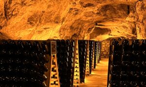 luxury-champagne-wine-tour-riddling-racks-golden-rock-cave-cellar-reims-epernay-france